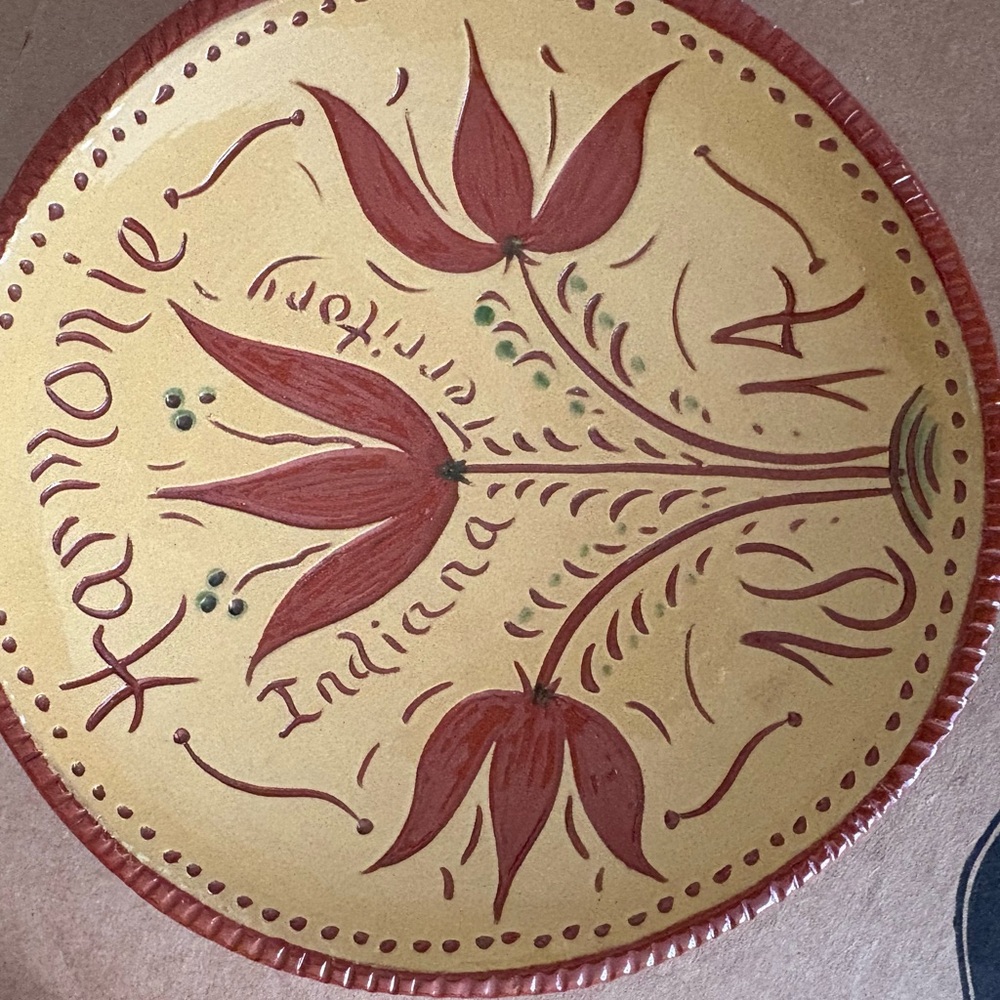 Decorative Plate - Red and Yellow